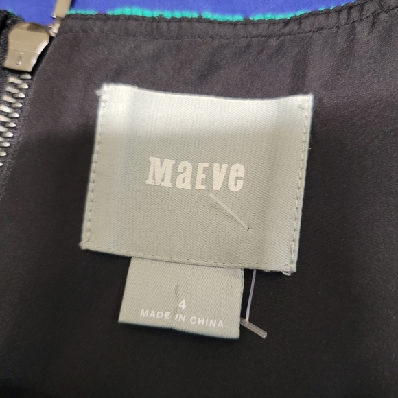 Women size 4 green and black dress! Maeve Brand:) cute - Picture 3 of 3